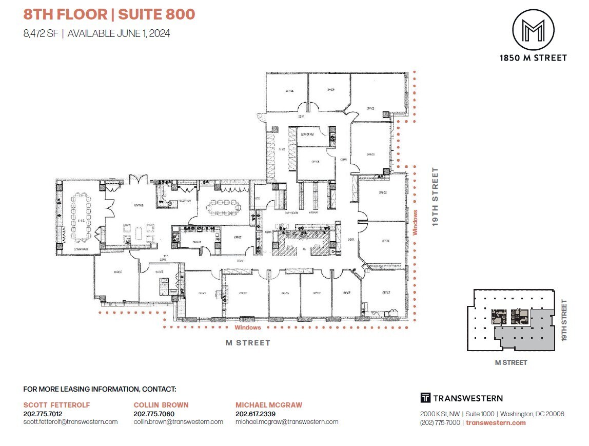 1850 M St NW, Washington, DC en alquiler Plano de la planta- Imagen 1 de 1