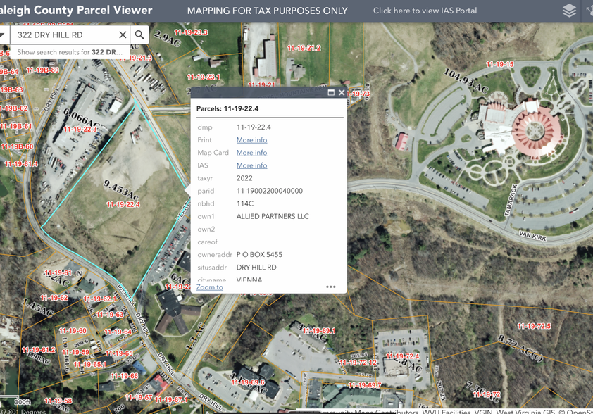 322A Dry Hill Rd, Beckley, WV en alquiler - Vista aérea - Imagen 2 de 4