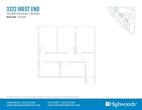 3322 West End Ave, Nashville, TN en alquiler Plano de la planta- Imagen 1 de 1