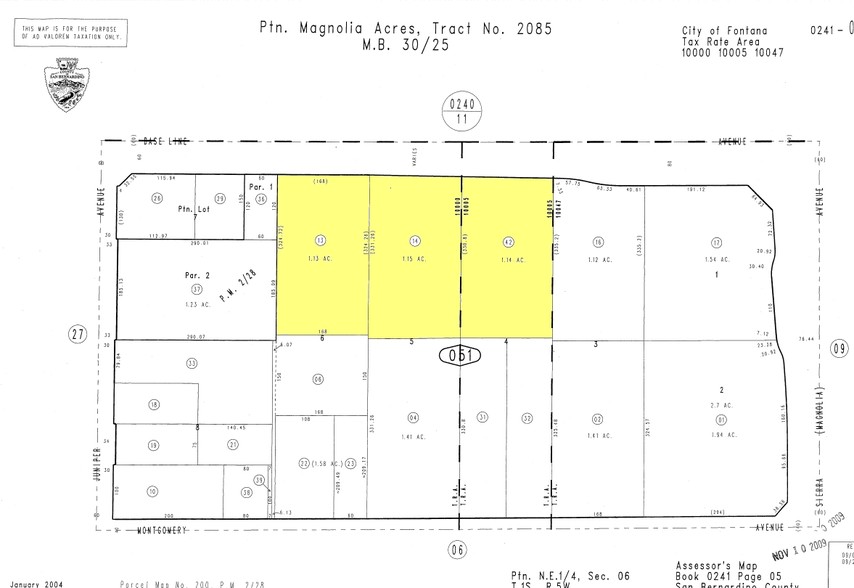 16813 Baseline, Fontana, CA en venta - Plano de solar - Imagen 2 de 2