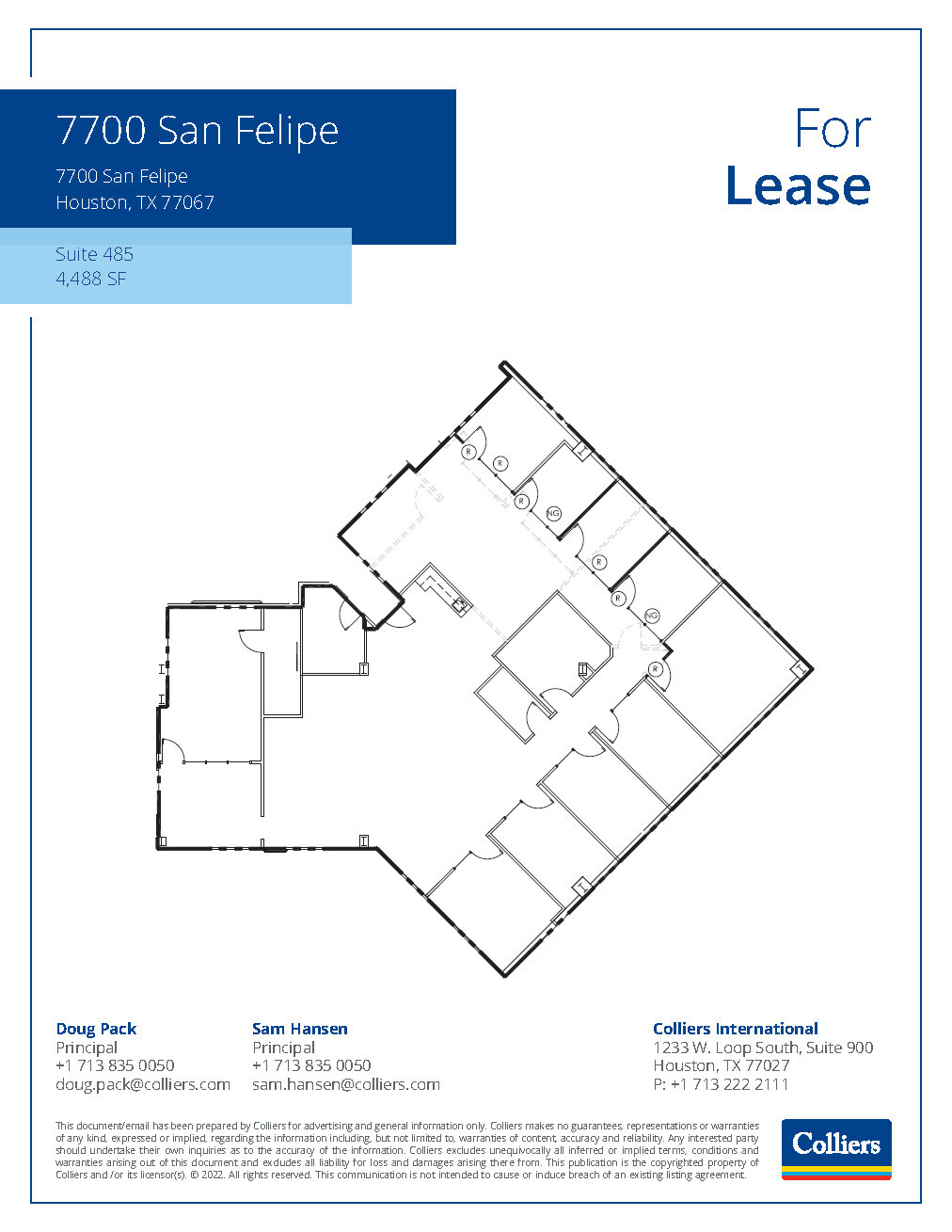 7700 San Felipe St, Houston, TX en alquiler Plano de la planta- Imagen 1 de 1