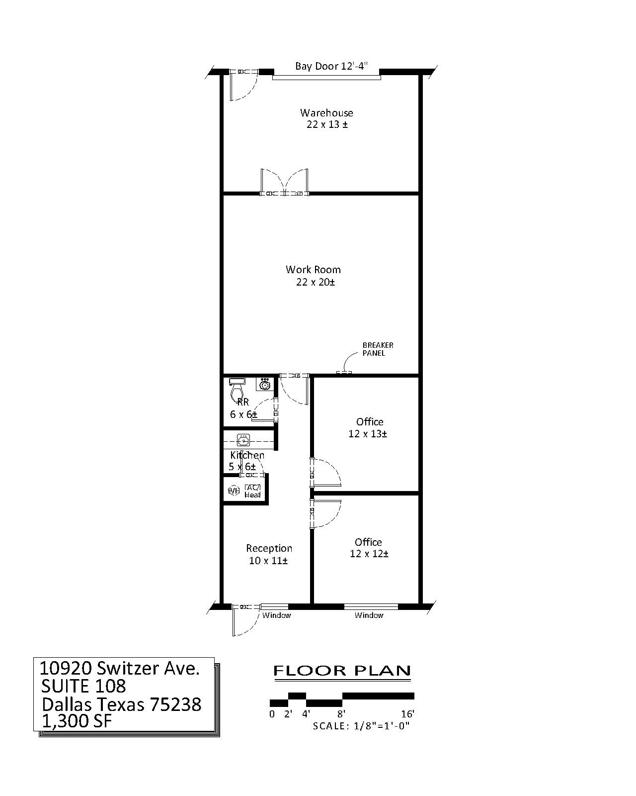 10930 Switzer Ave, Dallas, TX en alquiler Plano de la planta- Imagen 1 de 1