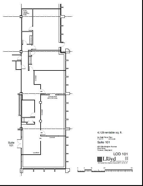 409 Washington Ave, Towson, MD en alquiler Plano de la planta- Imagen 1 de 1