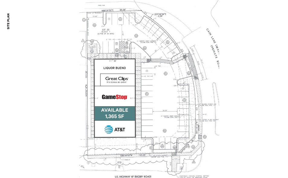 5313 US Highway 87, San Antonio, TX en alquiler - Plano del sitio - Imagen 2 de 2