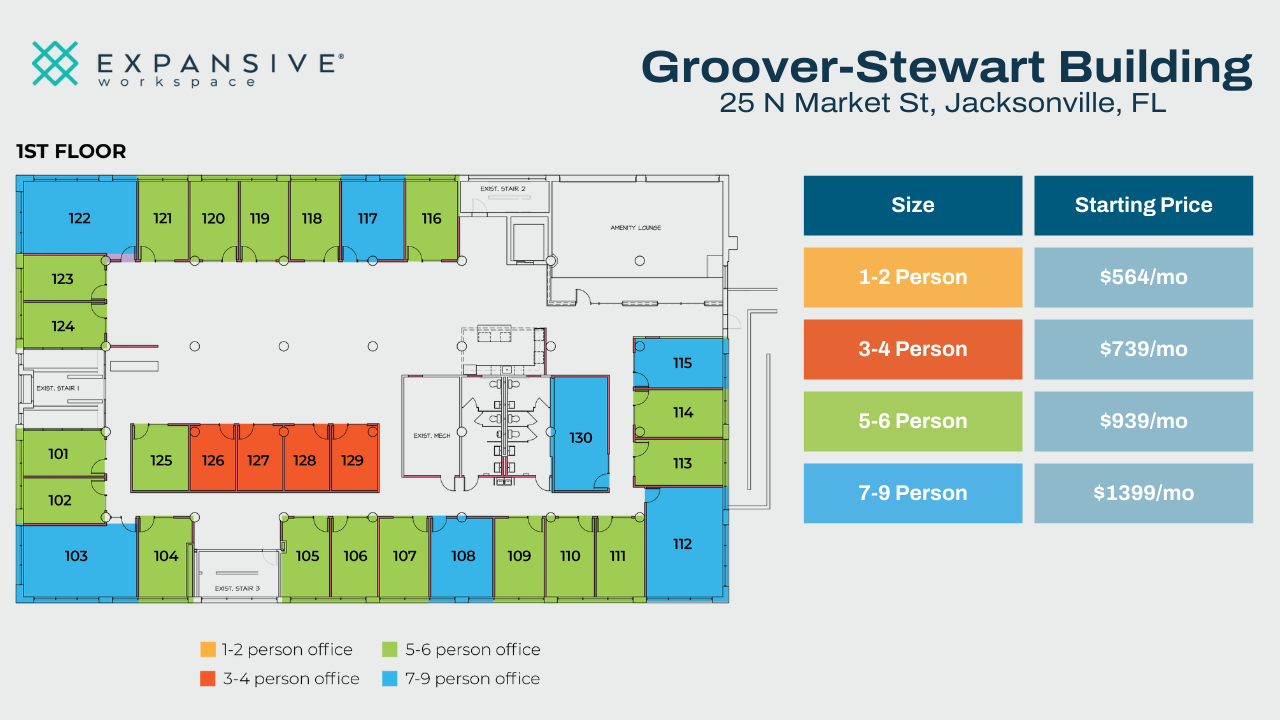 25 N Market St, Jacksonville, FL en alquiler Plano de la planta- Imagen 1 de 4