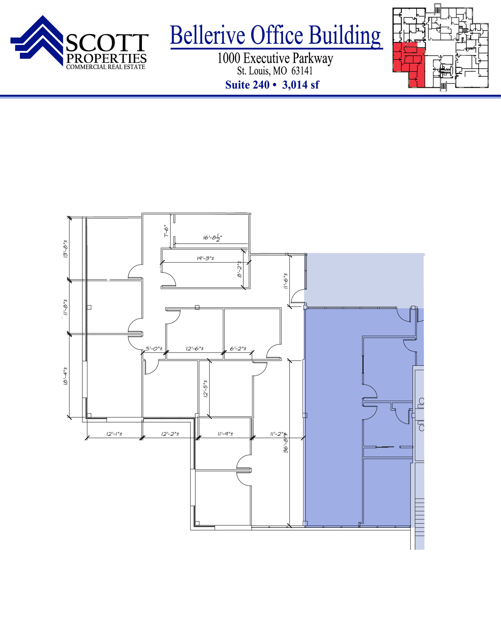 1000 Executive Parkway Dr, Creve Coeur, MO en alquiler Plano de la planta- Imagen 1 de 1