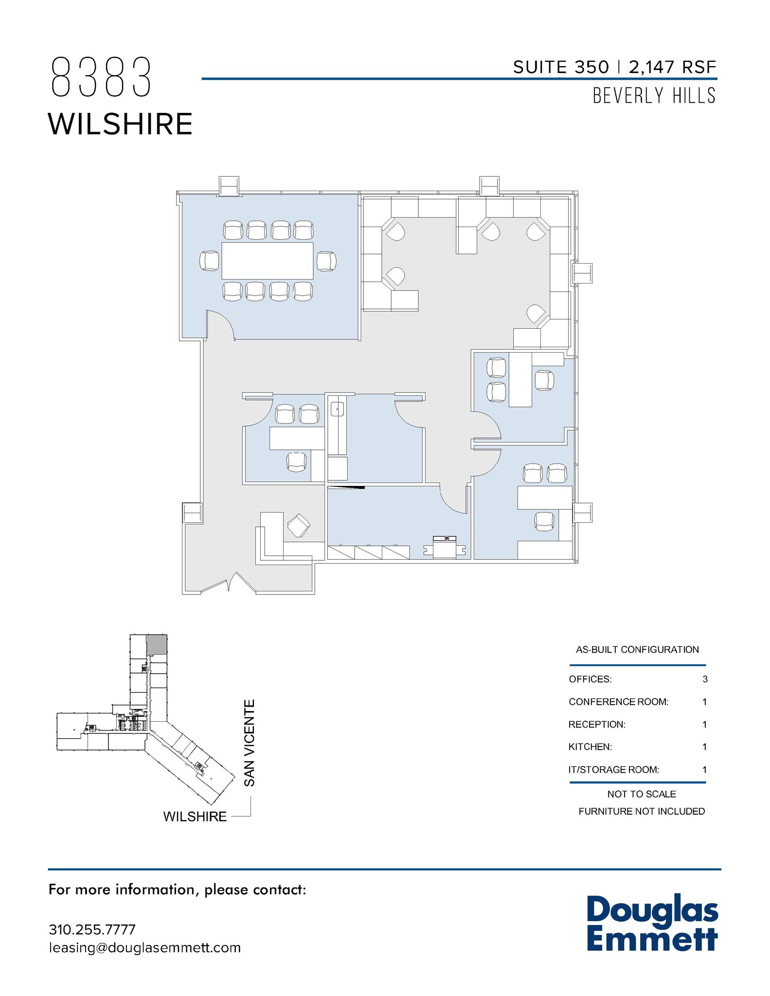 8383 Wilshire Blvd, Beverly Hills, CA en alquiler Plano de la planta- Imagen 1 de 1