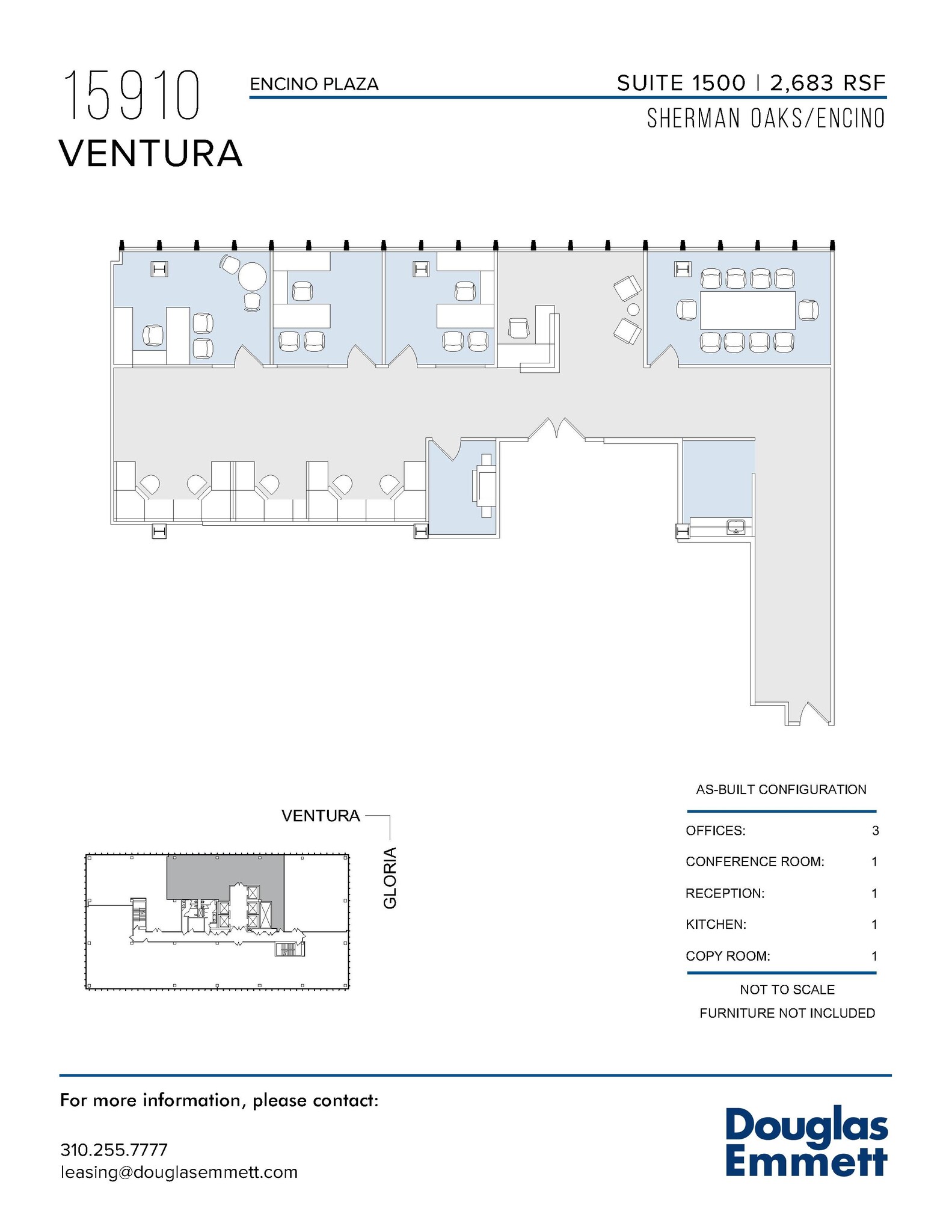 15910 Ventura Blvd, Encino, CA en alquiler Plano de la planta- Imagen 1 de 1