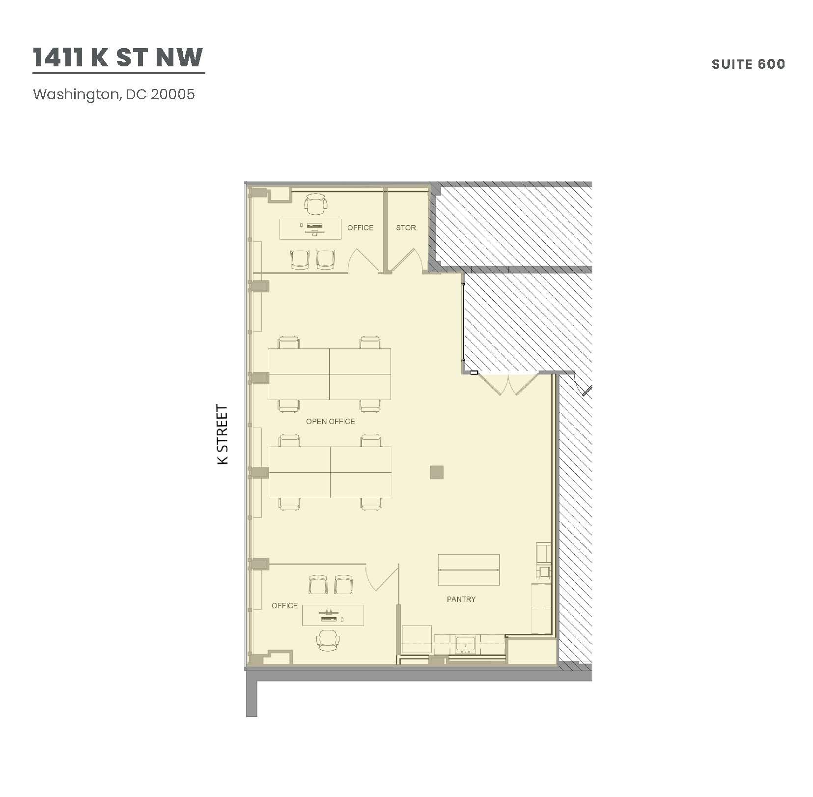 1411 K St NW, Washington, DC en alquiler Plano de la planta- Imagen 1 de 1