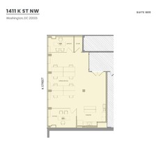 1411 K St NW, Washington, DC en alquiler Plano de la planta- Imagen 1 de 1