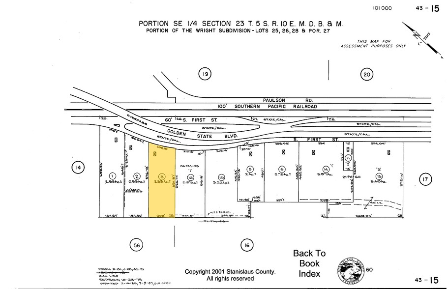 1030-1072 S 1st St, Turlock, CA en venta - Plano de solar - Imagen 2 de 7