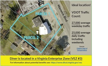 9955 Warwick Blvd, Newport News, VA - VISTA AÉREA  vista de mapa