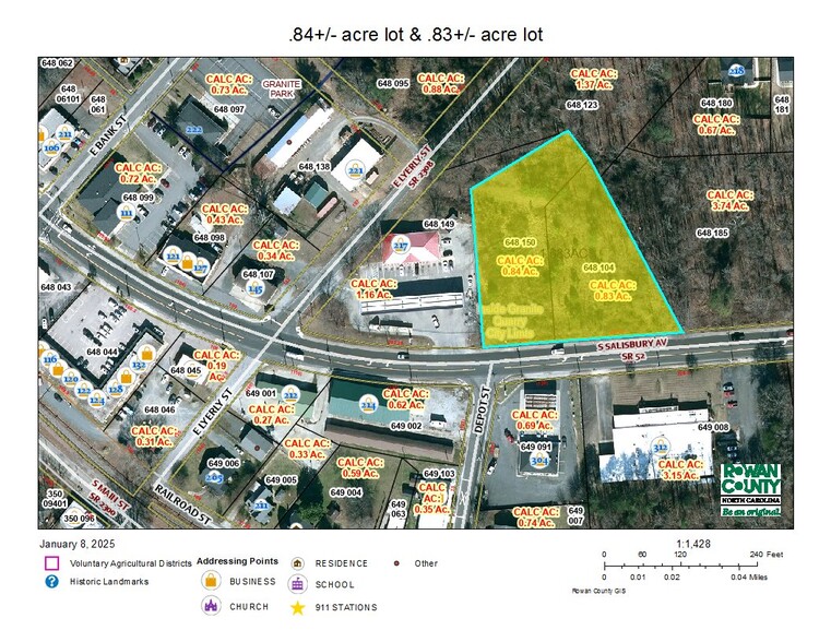 00 Salisbury Ave, Granite Quarry, NC en venta - Vista aérea - Imagen 1 de 4