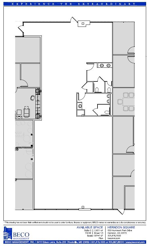 520 Huntmar Park Dr, Herndon, VA en alquiler Plano de la planta- Imagen 1 de 1