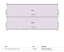 7537-7583 Rickenbacker Dr, Gaithersburg, MD en alquiler Plano de la planta- Imagen 1 de 1