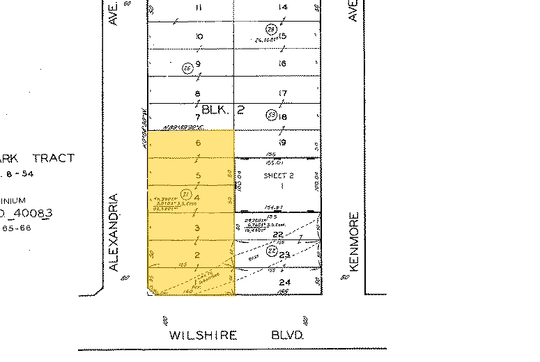 3300 Block Wilshire Blvd, Los Angeles, CA en alquiler Plano de solar- Imagen 1 de 2