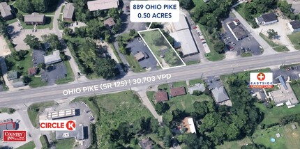 889 Ohio Pike, Cincinnati, OH - VISTA AÉREA  vista de mapa