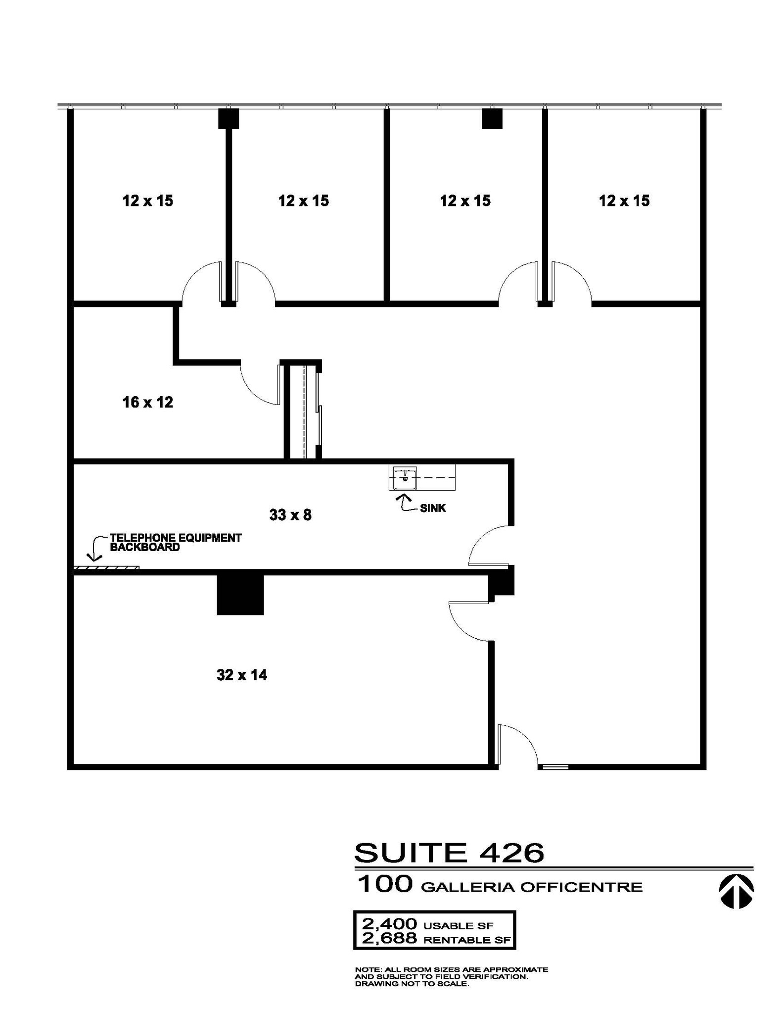 100 Galleria Officentre, Southfield, MI en venta Plano de la planta- Imagen 1 de 2