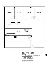 100 Galleria Officentre, Southfield, MI en venta Plano de la planta- Imagen 1 de 2