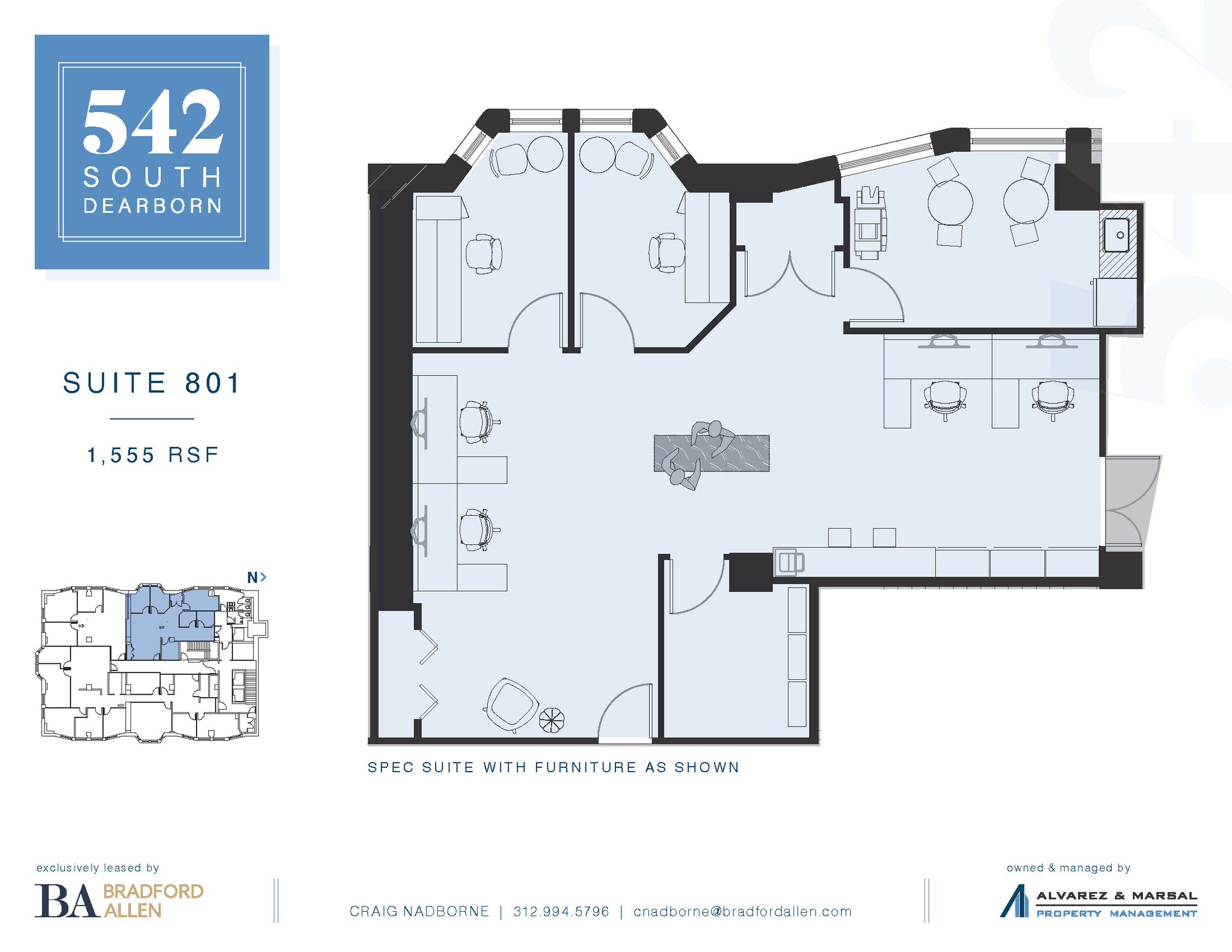 542-550 S Dearborn St, Chicago, IL en alquiler Plano de la planta- Imagen 1 de 8