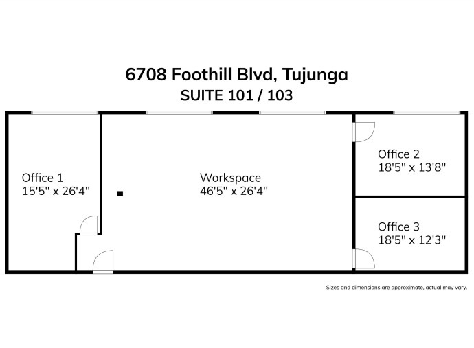 6708 Foothill Blvd, Tujunga, CA en alquiler Plano de la planta- Imagen 1 de 1