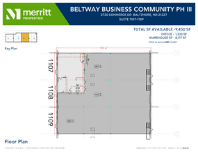 3700 Commerce Dr, Baltimore, MD en alquiler Plano de la planta- Imagen 1 de 1