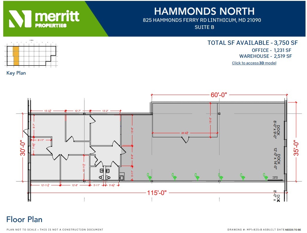 823 Hammonds Ferry Rd, Linthicum, MD en alquiler Plano de la planta- Imagen 1 de 1