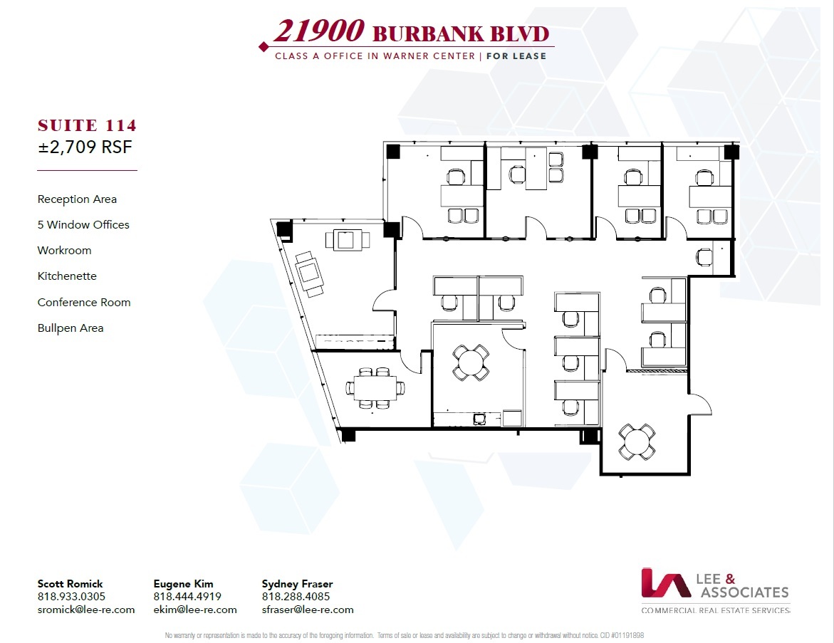 21900 Burbank, Woodland Hills, CA en alquiler Plano de la planta- Imagen 1 de 1