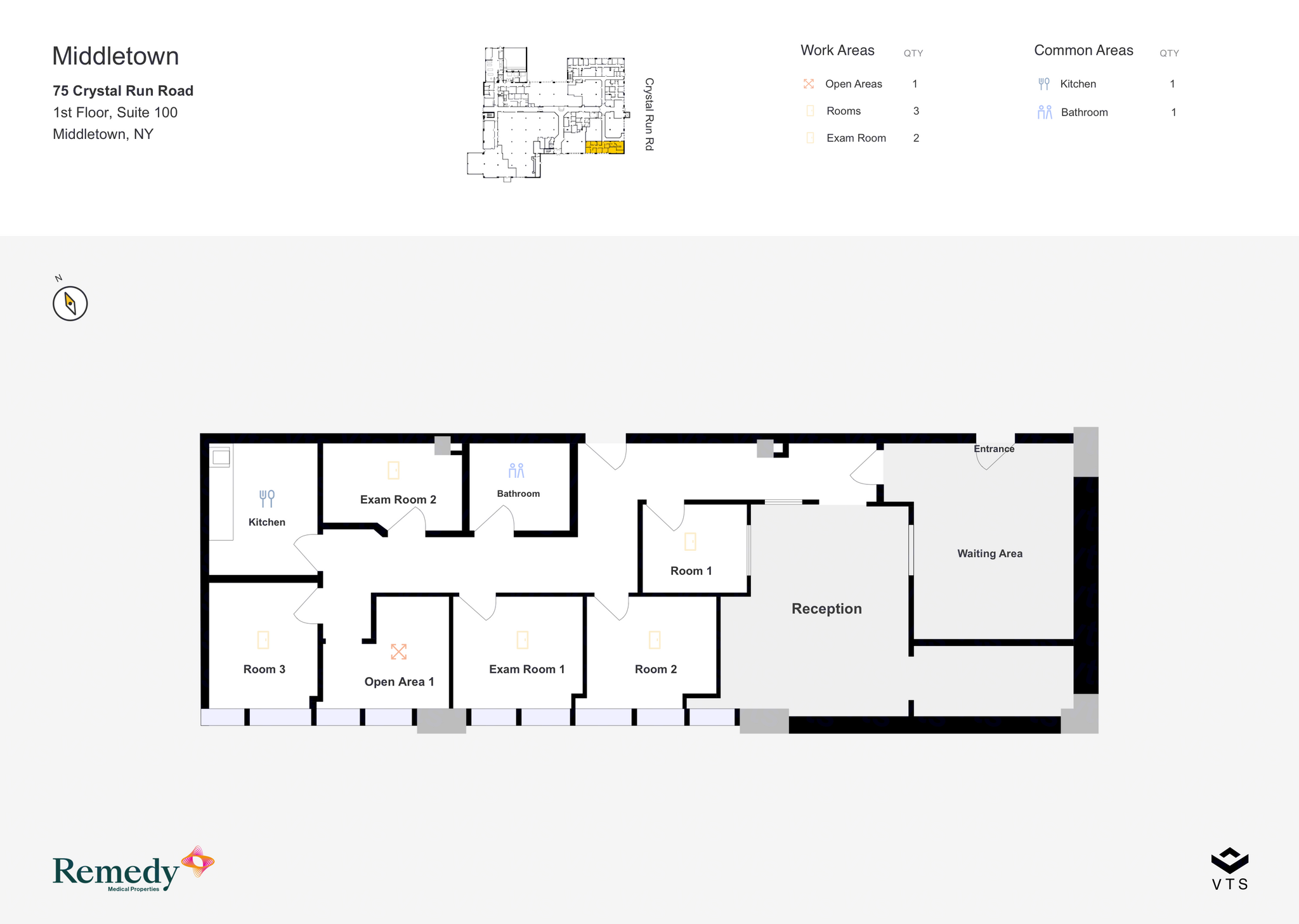 75 Crystal Run Rd, Middletown, NY en alquiler Plano de la planta- Imagen 1 de 5