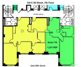 120 E 56th St, New York, NY en alquiler Plano de la planta- Imagen 2 de 2