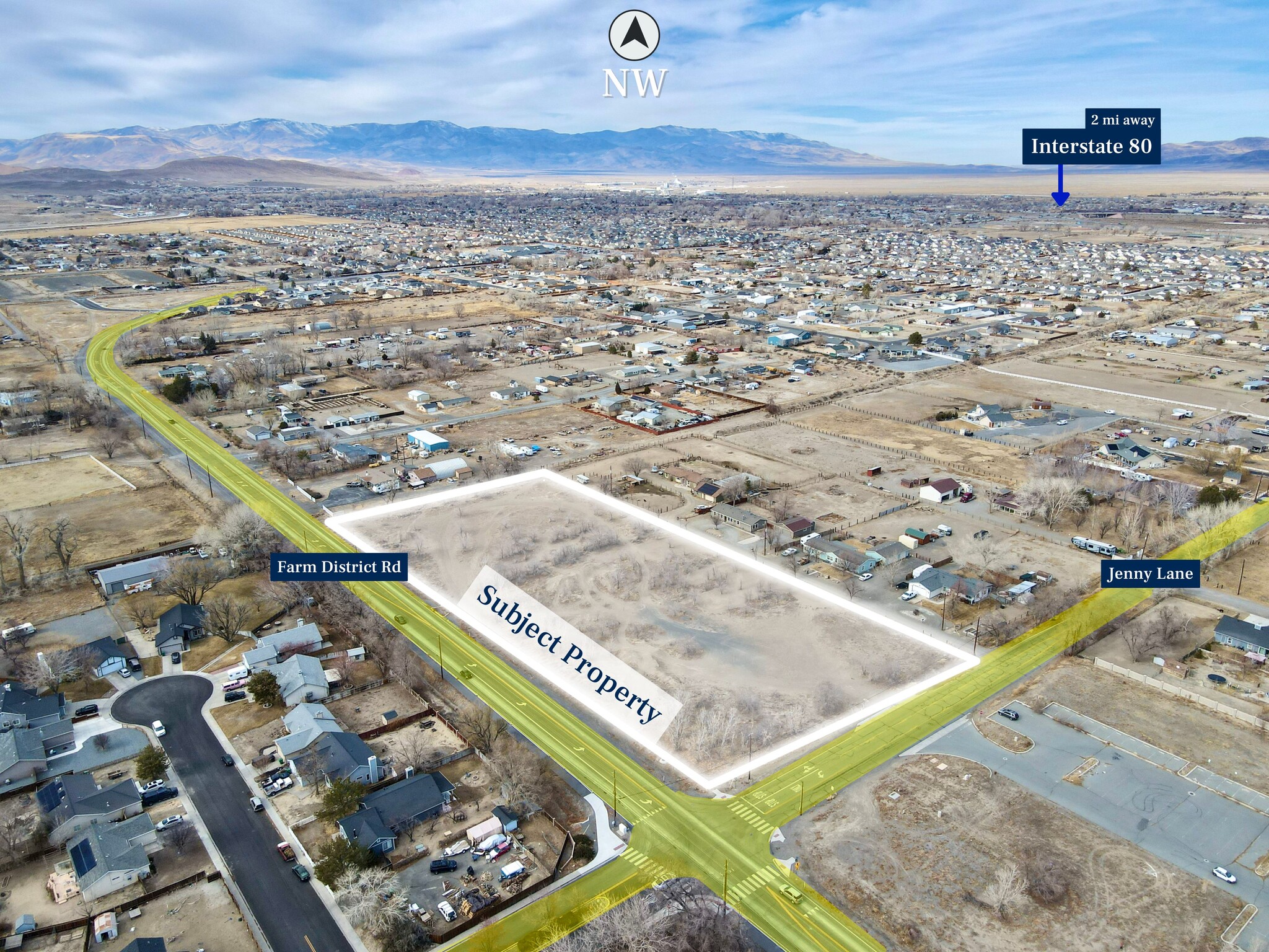 Farm District Rd, Fernley, NV en venta Vista aérea- Imagen 1 de 9