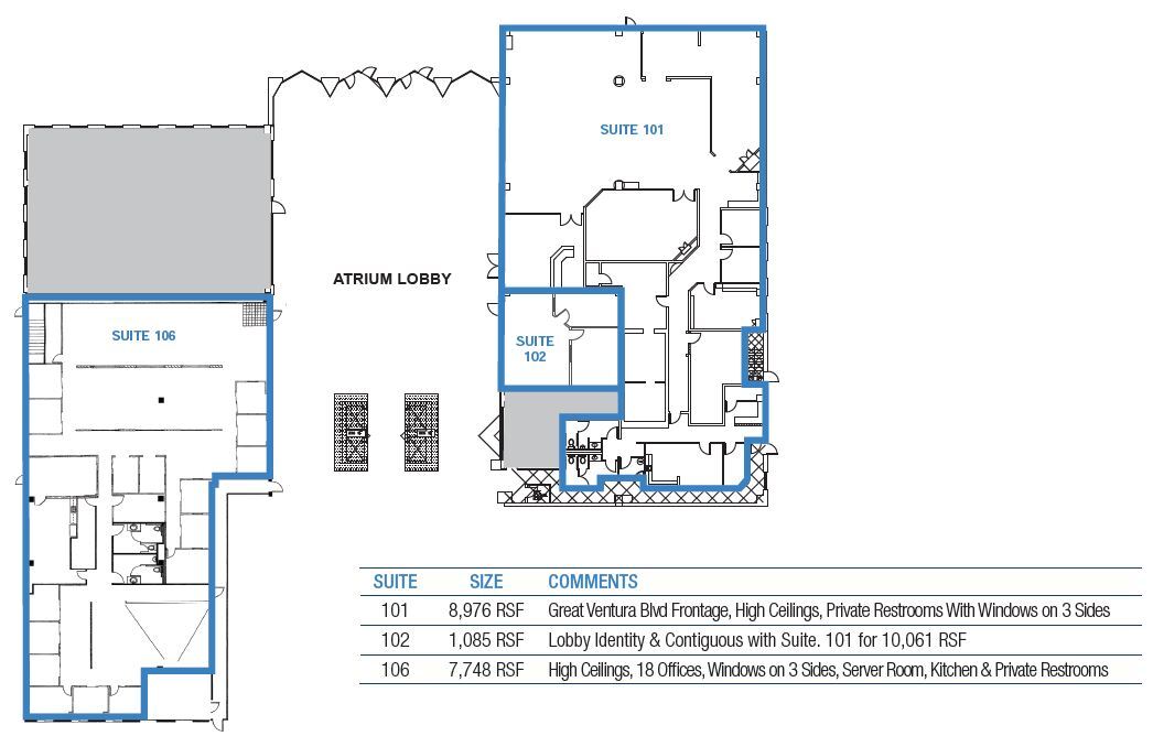 16530 Ventura Blvd, Encino, CA en alquiler Plano de la planta- Imagen 1 de 1