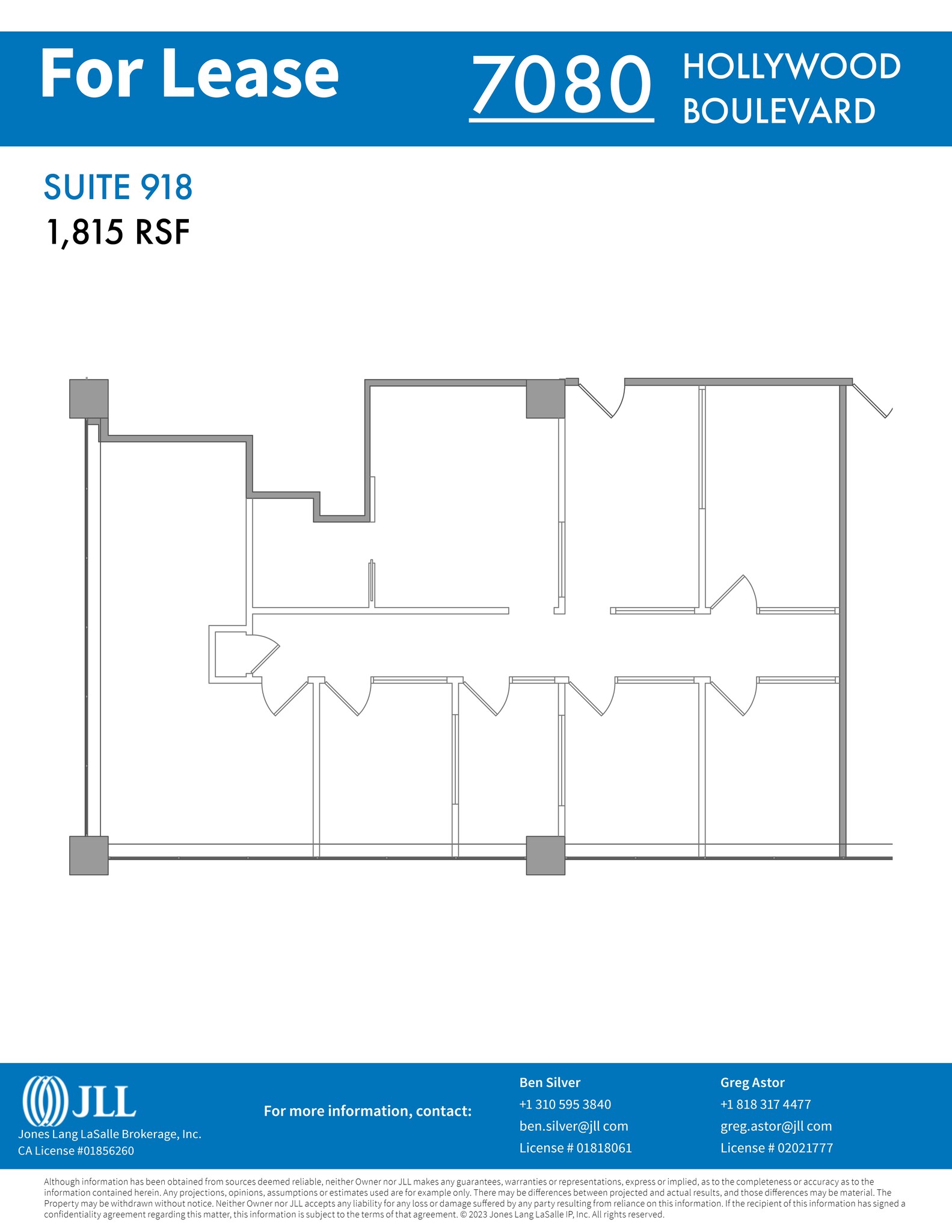 7080 Hollywood Blvd, Los Angeles, CA en alquiler Plano del sitio- Imagen 1 de 1