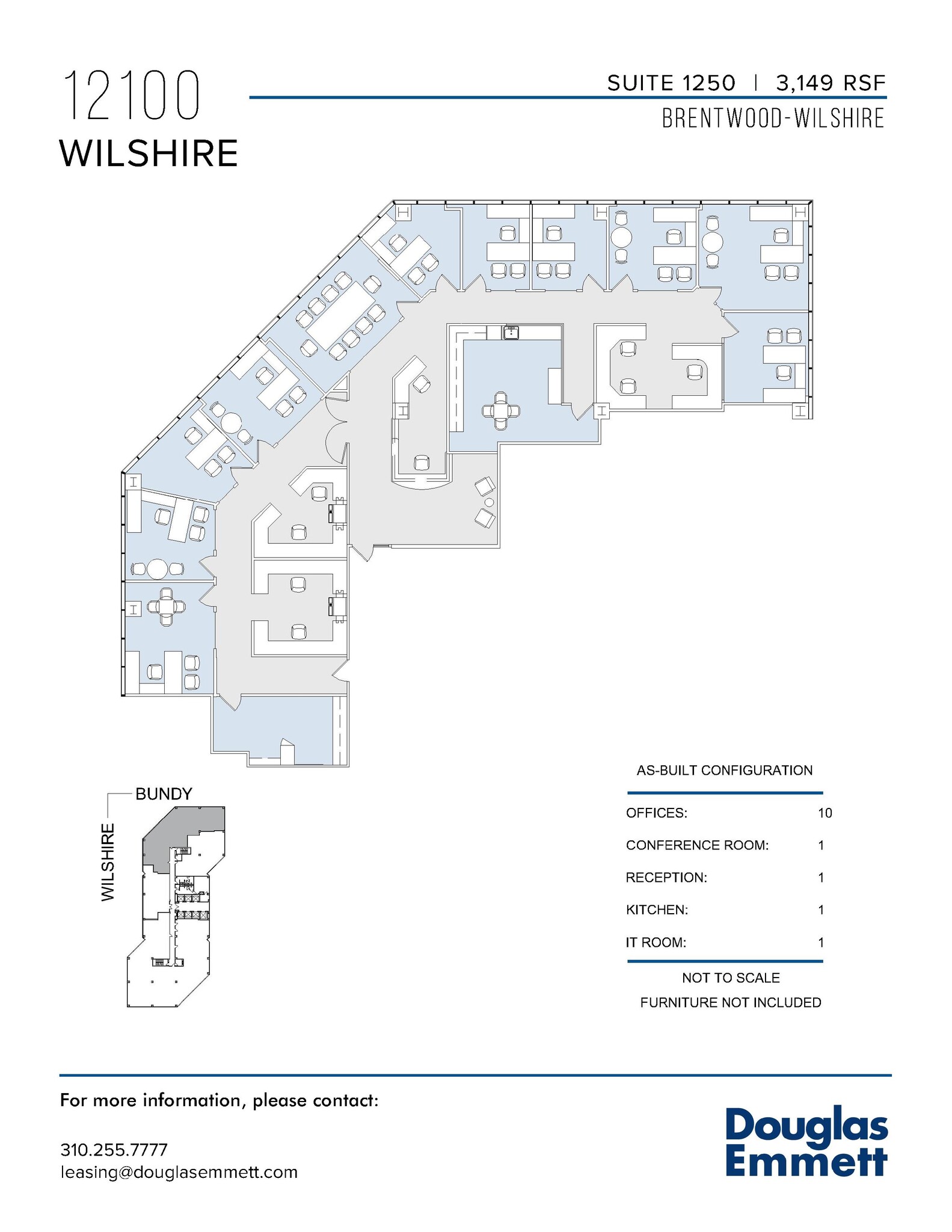 12100 Wilshire Blvd, Los Angeles, CA en alquiler Plano de la planta- Imagen 1 de 1