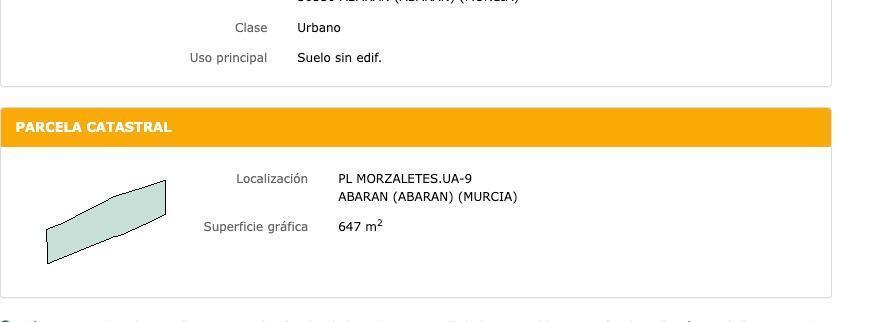 Terreno en Abarán, Murcia en venta Plano del sitio- Imagen 1 de 2