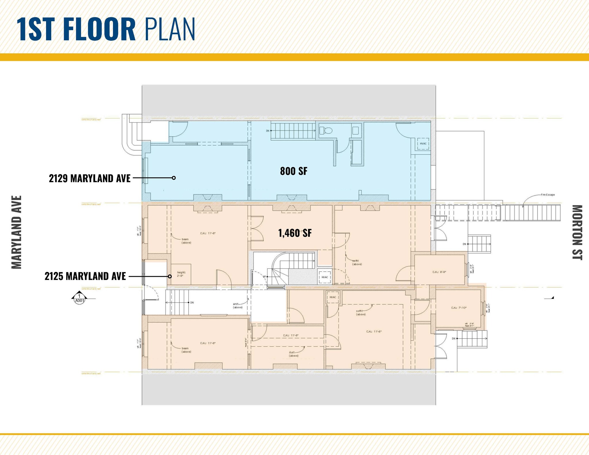 2125-2129 Maryland Ave, Baltimore, MD en alquiler Plano de la planta- Imagen 1 de 1