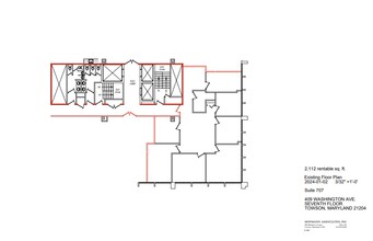 409 Washington Ave, Towson, MD en alquiler Plano de la planta- Imagen 2 de 2