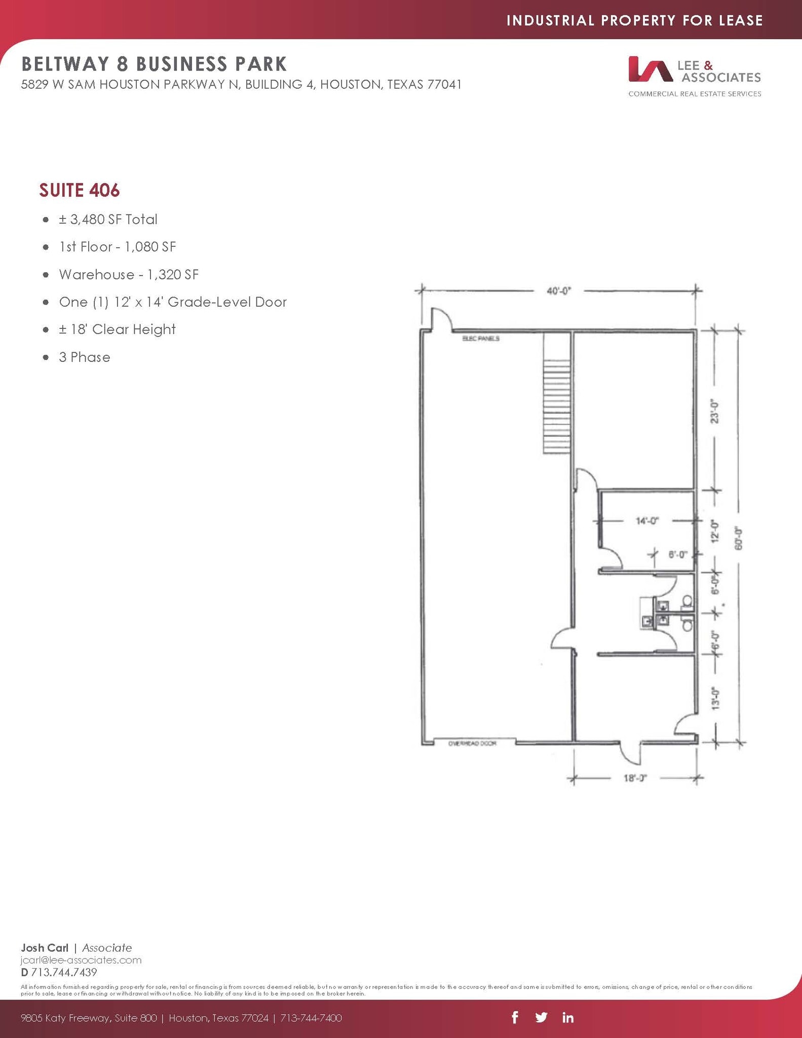 5829 W Sam Houston Pky N, Houston, TX en alquiler Plano de la planta- Imagen 1 de 1