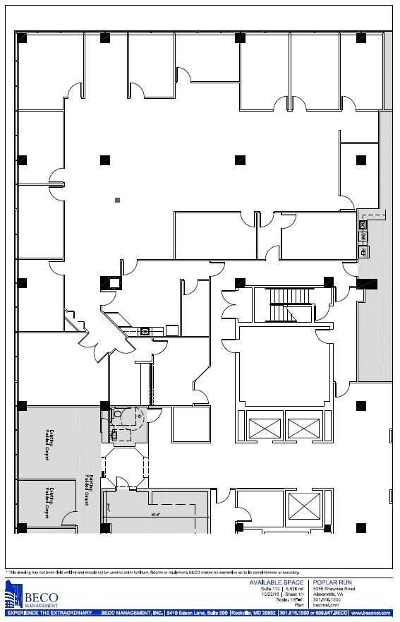 5285 Shawnee Rd, Alexandria, VA en alquiler Plano de la planta- Imagen 1 de 1