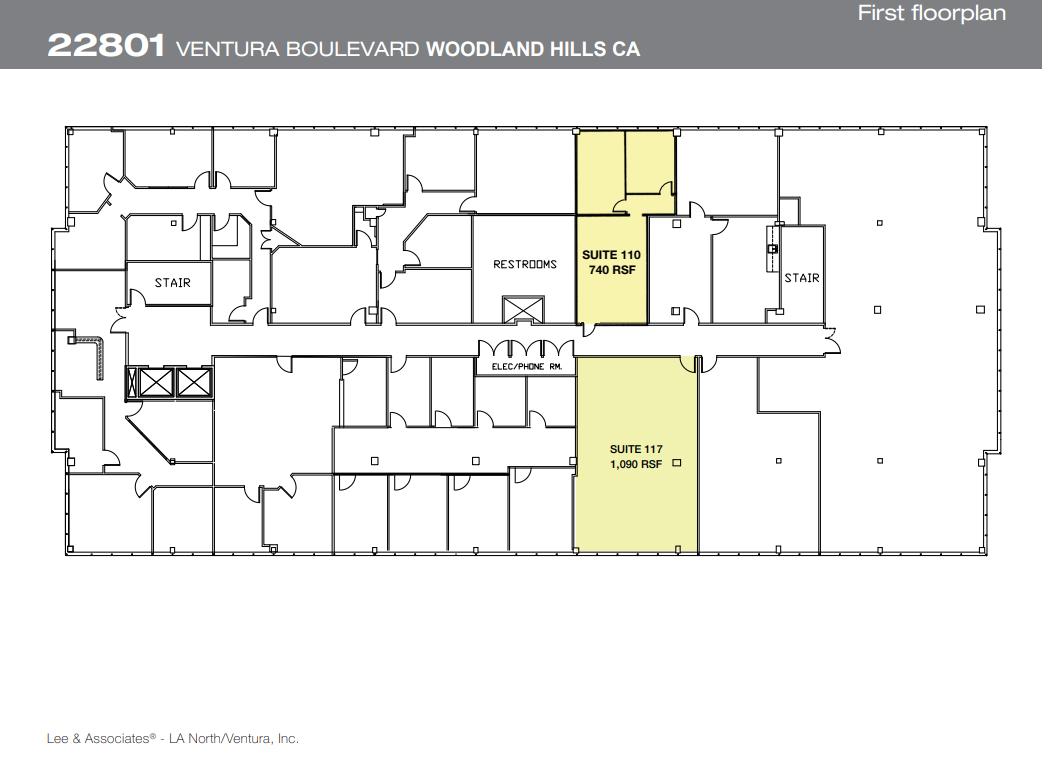 22801 Ventura Blvd, Woodland Hills, CA en alquiler Plano de la planta- Imagen 1 de 1