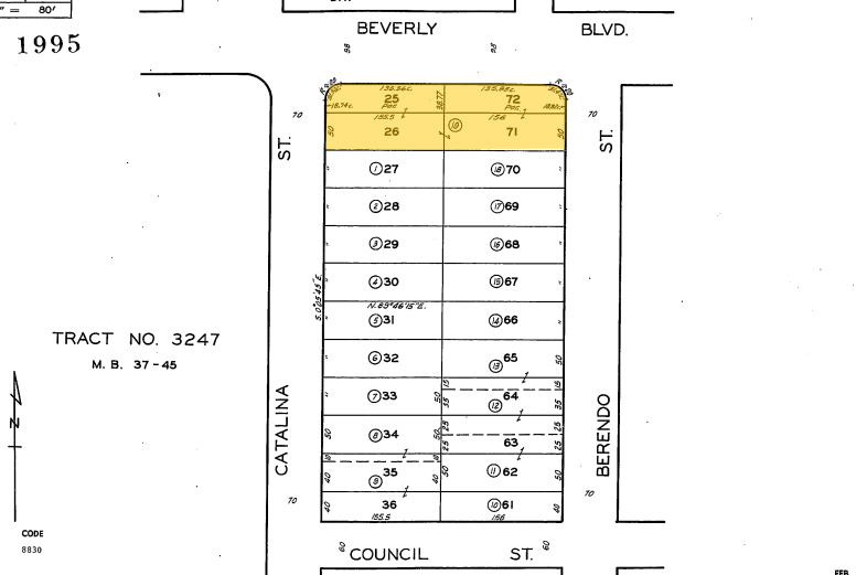 3940-3960 Beverly Blvd, Los Angeles, CA en alquiler - Plano de solar - Imagen 2 de 5