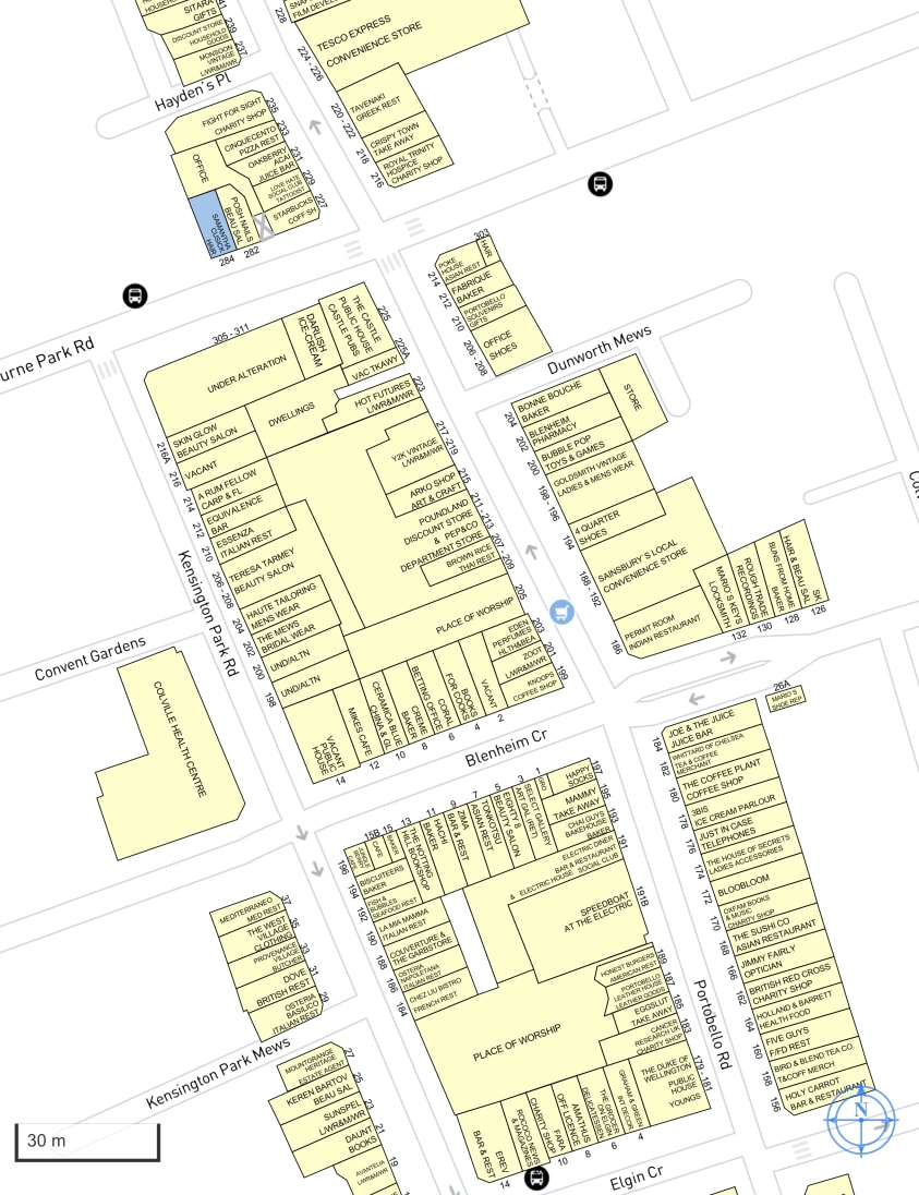 284 Westbourne Park Rd, London en alquiler Plano Goad- Imagen 1 de 1