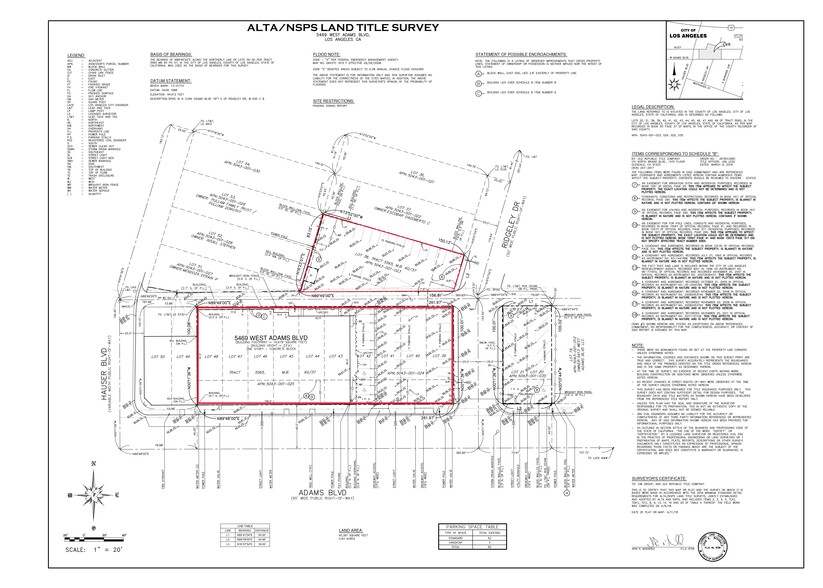 5469 W Adams Blvd, Los Angeles, CA en alquiler - Plano del sitio - Imagen 2 de 2