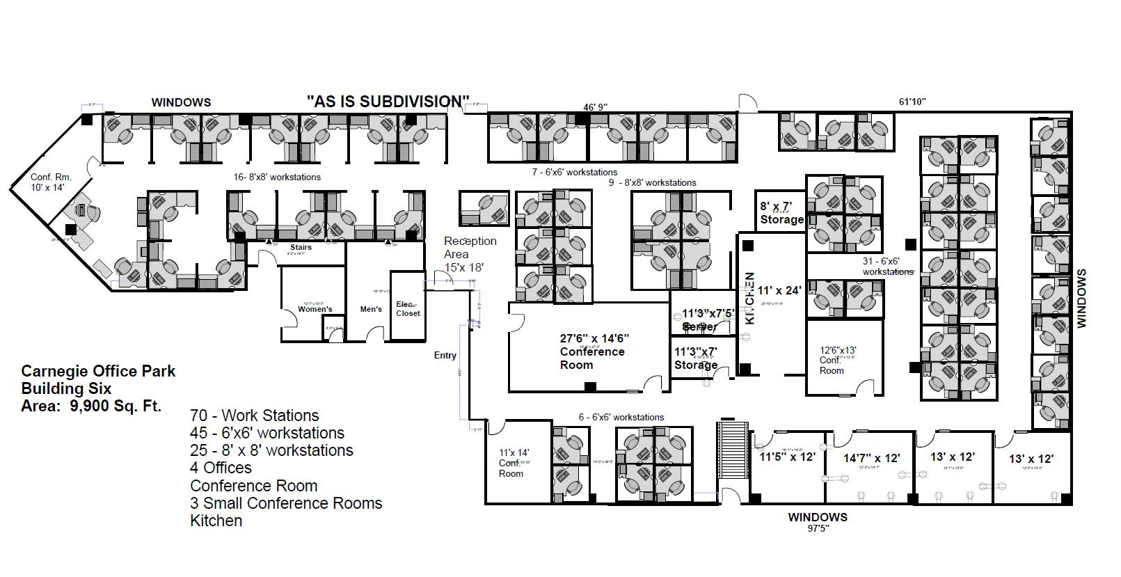 600 N Bell Ave, Carnegie, PA en alquiler Plano de la planta- Imagen 1 de 17