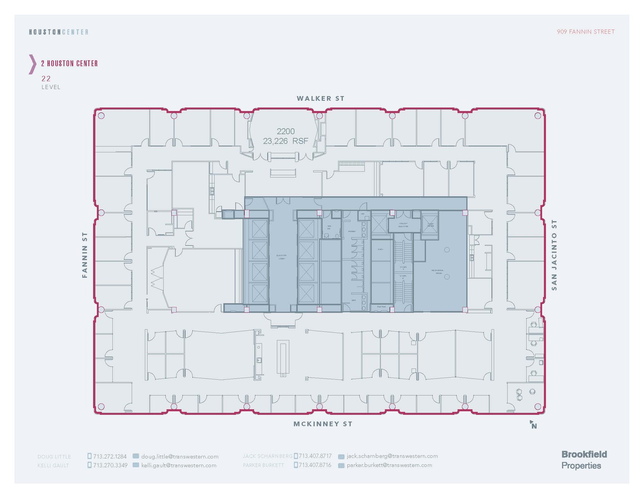 909 Fannin St, Houston, TX en alquiler Plano de la planta- Imagen 1 de 1