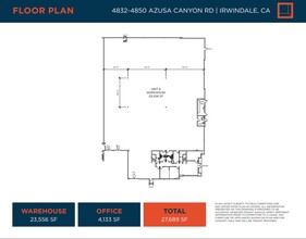 4832-4850 Azusa Canyon Rd, Irwindale, CA en alquiler Plano de la planta- Imagen 1 de 1