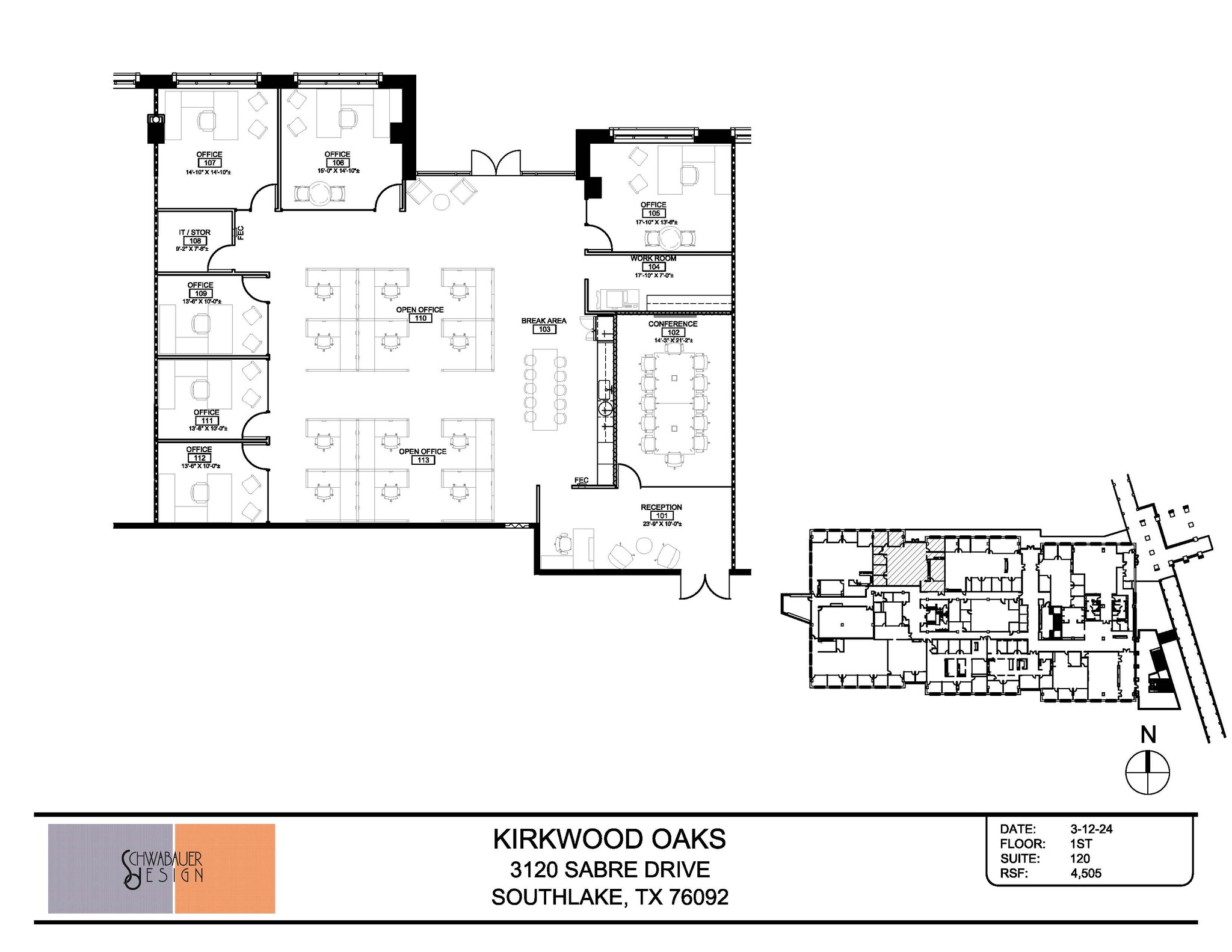 3120 Sabre Dr, Southlake, TX en alquiler Plano de la planta- Imagen 1 de 7