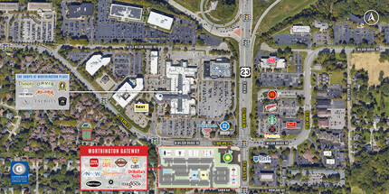 7007 N High St, Worthington, OH - VISTA AÉREA  vista de mapa - Image1