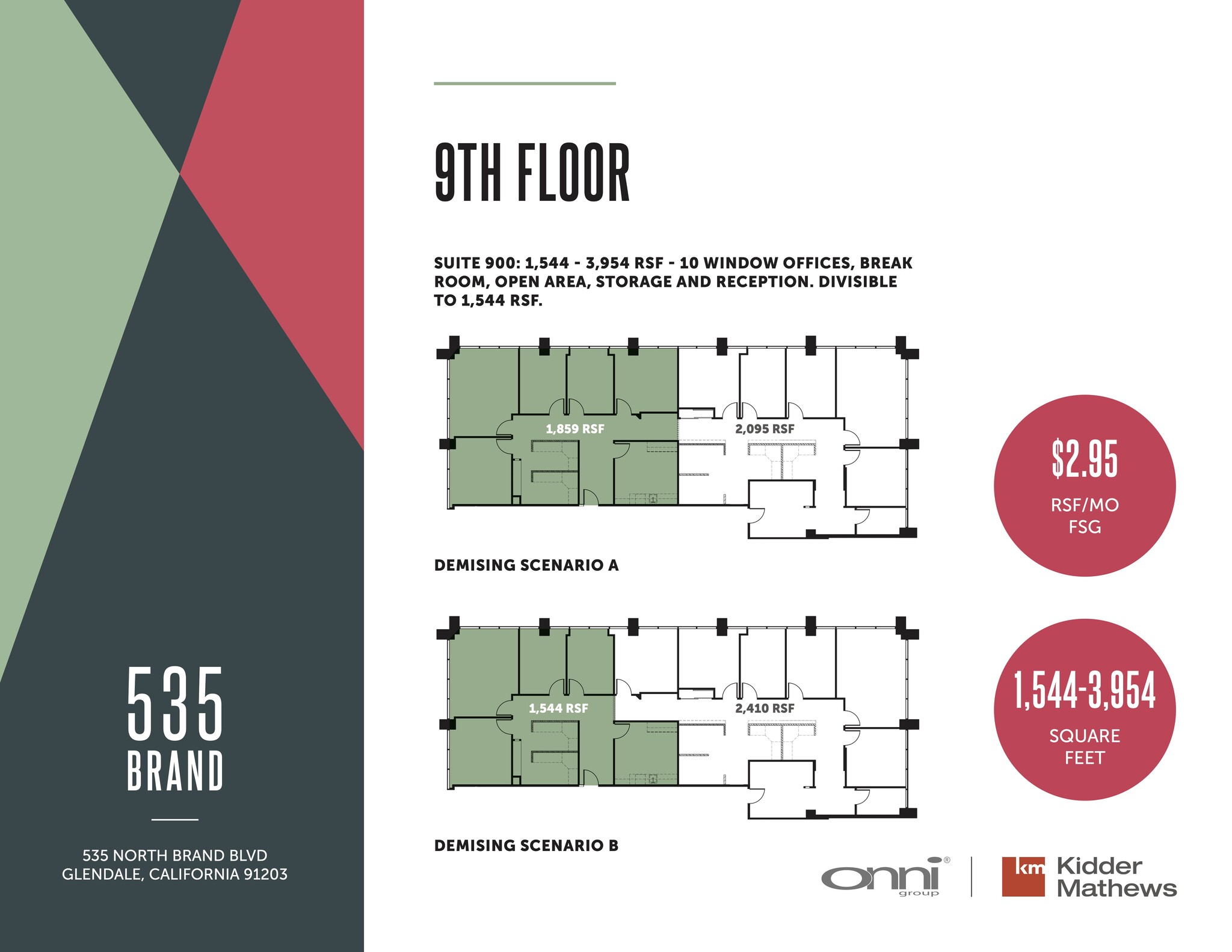 535 N Brand Blvd, Glendale, CA en alquiler Plano de la planta- Imagen 1 de 1