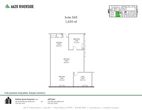 6660 Riverside Dr, Metairie, LA en alquiler Plano del sitio- Imagen 1 de 1